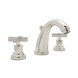 Rohl A1208XMPN-2 Avanti Bath Widespread Lavatory Faucet with Cross Handles and Pop-Up, Polished Nick