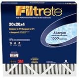 20 x 20 x 4 ( 19 3 / 4 x 19 3 / 4 x 4 3 / 16 ) Filtrete Allergen削減でフィルタ3 M2パック