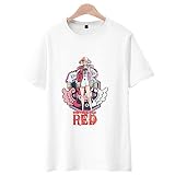 [XSLSLCOS] ウタ Tシャツ ONE PIECE UTA ウタ Tシャツ 世界の歌姫 はんそで シャンクスの娘 夏用 半袖 日常服 アニメ 祭り 学園祭 文化祭 漫遊展 コスチューム (XL,A)