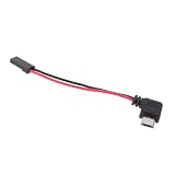 オーディオファン Micro USB Type-B コネクタ L型オス 出力 JST互換 RCY端子プラグ コネクタオス 赤＋(プラス) 黒－(マイナス) 約8.5cm