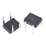 Poilee 50個 ブリッジ整流器 2A 1000V DB207 DIP-4 ブリッジダイオード 整流器 電子工作 部品