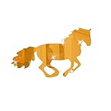 TOPmountain 壁飾り 3D 馬を実行 ミラー バスルーム 安全インテリア