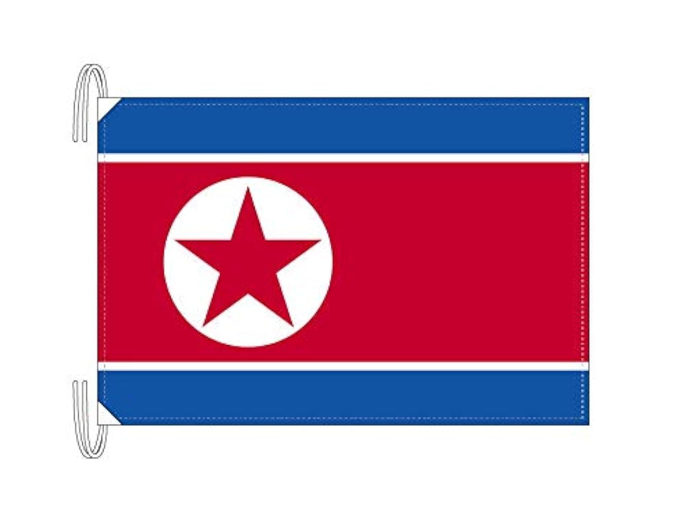 世界の国旗 朝鮮民主主義人民共和国 北朝鮮 国旗 手旗サイズ 50 75ｃｍ 高級テトロン製