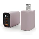 【可視化速度】急速充電器 30W 3ポート Type-C USB-A USB PD対応 【iPhone 16/15/14 iPad 第10世代 等対応】 急速充電器 (ドーンピンク)