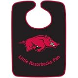 Caseys Distributing 9960603824 Arkansas Razorbacks Two-Toned Snap Baby Bib