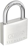 日本ロックサービス ABUS アバス南京錠 TITALIUM 64TI シルバー 50