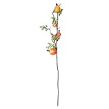 Perfeclan 人工花　造花　ザクロ　5つヘッド　結婚式　パーティ　装飾　全2色 - 黄