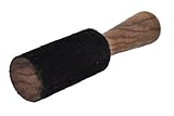 Black Leather-Wrapped Singing Bowl Striker 7 x 1.5 Inches Singing Bowl Mallet Gong Mallet Puja [並行輸入