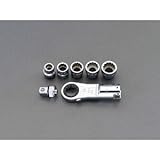 エスコ 55Nm3/8"ラチェットヘッドセット EA723JD