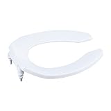KOHLER K-4670-SA-0 Lustra Elongated Open-Front Toilet Seat with Self-Sustaining Check Hinge and Anti