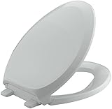 KOHLER K-4713-95 French Curve Quiet-Close with Grip-Tight Bumpers Elongated Toilet Seat, Ice Grey [並