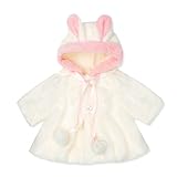 (フィーショー)FEESHOW 子どもアウター 兎耳 かわいい ベビーコート ジャケット 厚手 裏起毛 春秋冬 保温 防寒 ふわふわ ソフトコート 通学 パーティー 結婚式 お呼ばれ 七五三 出産祝い
