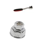 MagiDeal 32 mmオイルフィルタキャップRemovalラチェットソケットレンチツールセット