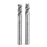 Akozon 6mm HSSメタルカッティングエンドミル4フルート彫刻フライス盤ビットCNCツールセット2個