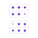 eXtremeRate ジョイコンコントローラーに対応用ABXY＆方向＆ホーム＆キャプチャー＆+＆-ゼリーボタン、Switch & Switch OLEDジョイコンに対応用アクションフェイスボタン【シンボル付き-ニューホープグレー＆クリア】