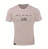 [SHANLIANG] ジムtシャツ ストレッチ 半袖 細身 フィットネス トレーニング 筋トレ スポーツ おしゃれ メンズ 速乾性 吸汗 カジュアル アクティブ Tシャツ ウェア メンズ tシャツ (M, あんずいろ)