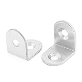 アングルブラケット L字型 コーナーブレース 棚受け 直角ブラケット 金具 メタル シルバートーン 10個入り