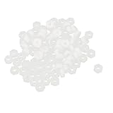 uxcell 六角ネット　インサートネジ　ファスナー　ホワイト　ボルト　メートリック M3