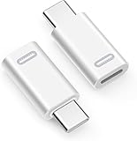 leizhan Lightningメス端子からUSB-Cオス端子への変換アダプター（2個セット）、Type-CからLightningへの35W高速充電とデータ転送対応 - 白