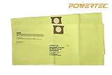 POWERTEC 75025 High Efficiency Filter Bags for Shop Vac 9067300 (Pack of 2), 15-25 gallon [並行輸入品]