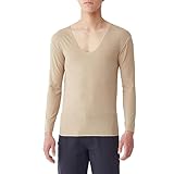 [グンゼ] ロングスリーブ 【Yシャツにひびきにくい】 YG NEXTRA〈CUT OFF〉 長袖 Vネック 日本製 綿混 抗菌 防臭 メンズ スモークグレー L