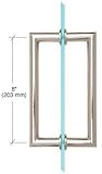 サテンニッケル8」「Mt」シリーズRound Tubing Miteredコーナーバックツーバックプルハンドル MT8X8PN