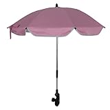 トトハウス(TOTO HOUSE) 汎用ベビーカー用日傘 日除け UV遮断 勝てに曲げる 調整可能 稳固 防風 (ピンク)