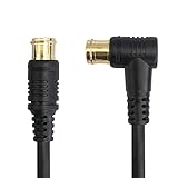 4K8K放送対応 アンテナケーブル 1m ブラック/黒 S4CFBAL 4C同軸ケーブル L型プラグ(差込式) - ストレートプラグ(差込式) FNT-4CZ-BK10