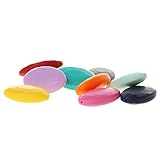 Lovoski 10個　シリコーン　歯がため　ビーズ　ママ授乳ネックレス　歯固め　安全　全5タイプ選べ - 30 * 18 * 8ミリメートル