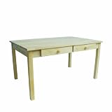 International Concepts Unfinished Juvenile Table with 4 Drawers [並行輸入品]