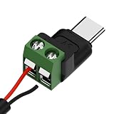 Sojuaxi USB Type-C アダプター,オス 2ピン 端子コネクター | USB C スクリューターミナル はんだ不要プラグ - DIY 修理用 携帯 タブレット カメラ 小型家電
