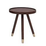 SINAPP サイドテーブルノートpc台 リビング 丸 木製 アンティーク SIK6299 ブラウン