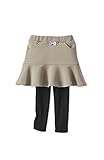 (フェリシモ) シルエットがきれい グログラン ニット の フレアー スカッツ ガールズ ベージュ× ブラック 9