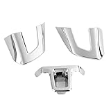 左右のパッチ/アンダー/セッティングAフォルクスワーゲンカーアクセサリー用のステアリングホイールトリムカバーステッカーデコレーション（カラー：シルバー）