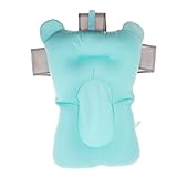 B Blesiya ベビーバス　シャワーネット　バスネット　赤ちゃん　入浴　補助ネット　約52x35x8cm　全2色 - 青