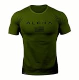 [SHANLIANG] ジムtシャツ ストレッチ 半袖 細身 フィットネス トレーニング 筋トレ スポーツ おしゃれ メンズ 速乾性 吸汗 カジュアル アクティブ Tシャツ ウェア メンズ tシャツ (M, グリーン)