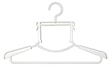 シンコハンガー(Shinkohanger) ハイネックハンガー 「Livido」 1本組 肩幅伸縮 幅42~54cm ネック伸縮8~14cm 回転フック パールホワイト日本製