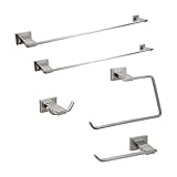 BOANN BNAS5PK Avalon Series T304 Stainless Steel Bathroom Accessory Set, 5 Piece