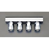 エスコ Ｒｃ３／４”／４連エアー配管分岐カップリング EA140DL-141