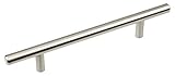 GlideRite Hardware 5008-128-SS-10 5 inch Cc Stainless steel 8 inch Long Solid Handle bar Pulls 10 Pa