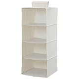 山善(YAMAZEN) ハンガーラック用収納ラック4段 ナチュラル YTCR-4T(NA)