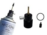 jasgin サービス缶 ねじ切り ノズル＆Oリング HFC-134a ガスアダプター R134a