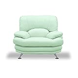 イージーポップ ハイバックソファ カラー 1人掛け アクアミスト スチール脚