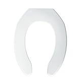 Bemis 7B1055TK 000 Elongated Open Front Plastic Toilet Seat without Cover, White by Bemis
