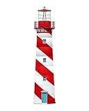 12 " Lighthouse # 2赤−白壁ステッカーデカールグラフィックアート壁画子供Childrens PlayおもちゃゲームMan Cave寝室オフィスリビングルーム装飾新しい