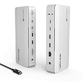 WAVLINK Thunderbolt 5 ドッキングステーション 12-in-1 ハブ｜最大120Gbps超高速転送｜140W PD給電｜8Kデュアル／4Kトリプルディスプレイ対応｜Thunderbolt 5 下流ポート×3｜USB-A 10Gbps×4｜2.5G有線LAN｜Mac＆Windows対応