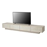 LOWYA ロウヤ 完成品 テレビ台 ローボード TV台 TVボード テレビラック 収納付き 扉付き ロータイプ 木製 日本製 幅210cm ホワイト