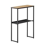 平安伸銅工業 HEIAN SHINDO ランドリーサイドラック 木目マットブラック アジャスター付き 幅20×奥行50×高70cm HSR-6BK