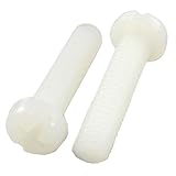 uxcell ネジ　スレッド直径6mm　スレッド長さ25mm　プラスチック　オフホワイト　10個入り