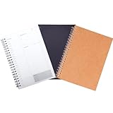 良品Life ToDoリスト ノート スリム シンプル スケジュール帳 1日1ページ 時間管理ノート b6サイズ 3色 3冊 セット